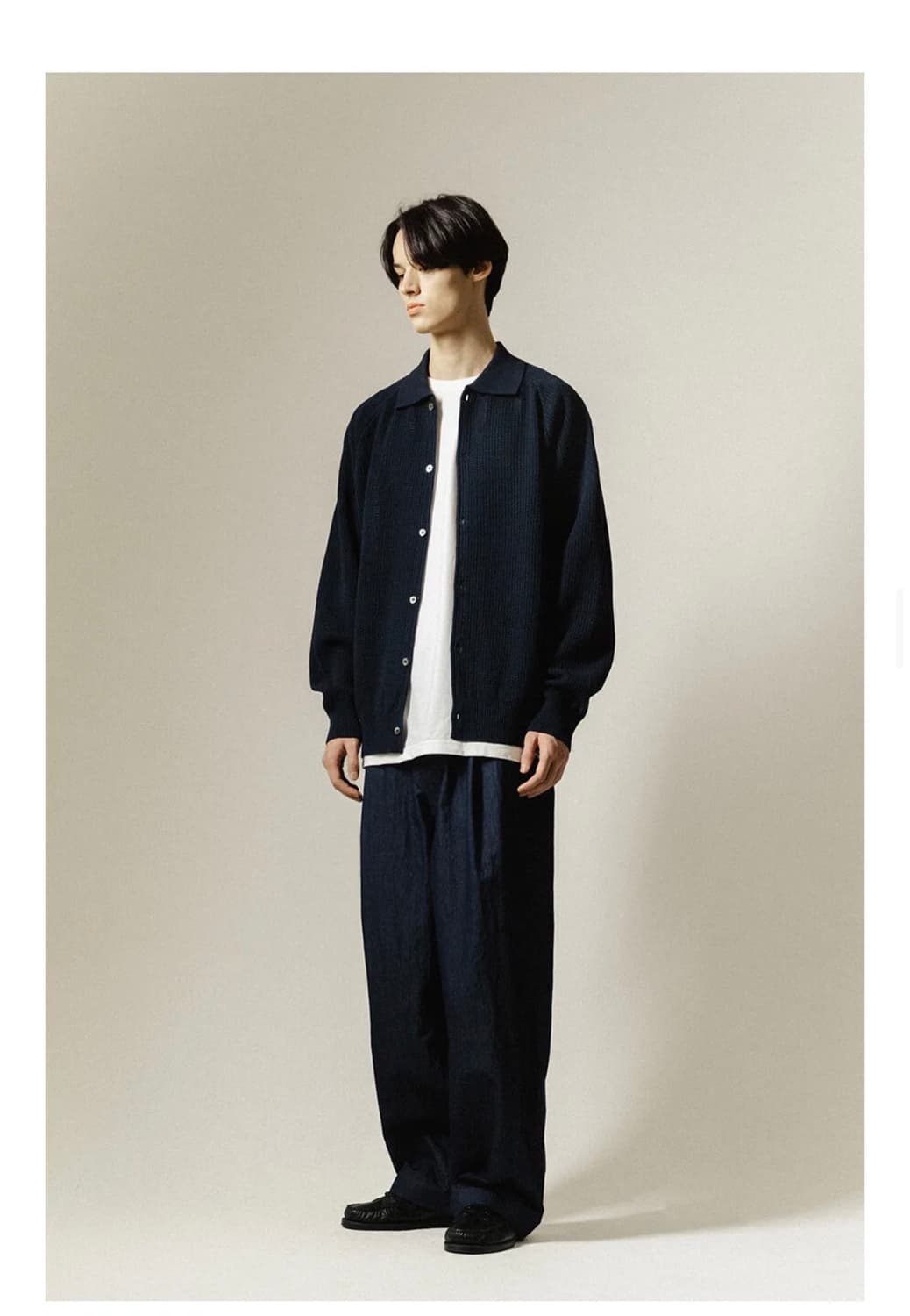 블랭크룸 RAGLAN COLLAR 가디건 네이비 사이즈2 상품이미지2