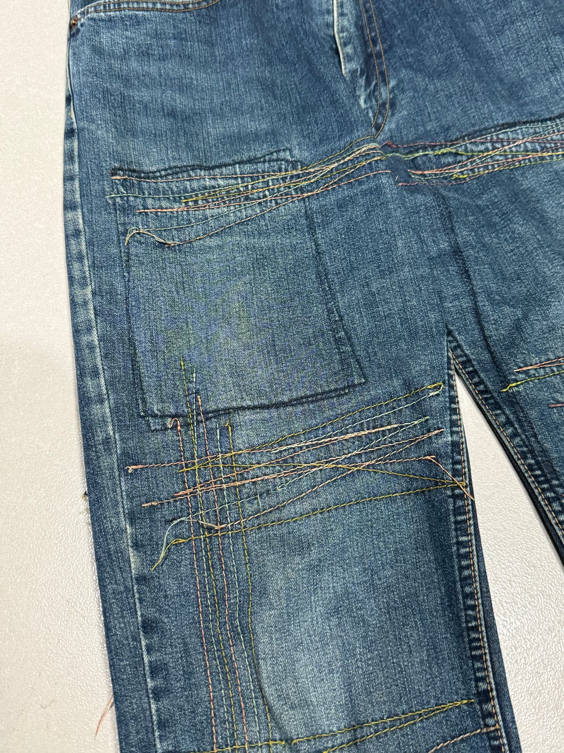 히스테릭 글래머 아카이브 스티칭 자수 와이드 플레어 데님 팬츠 바지 상품이미지4