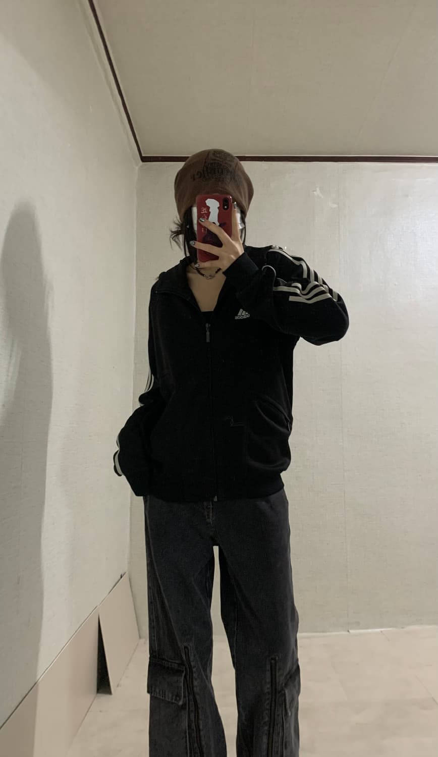  black soccer hood zip-up 상품이미지5
