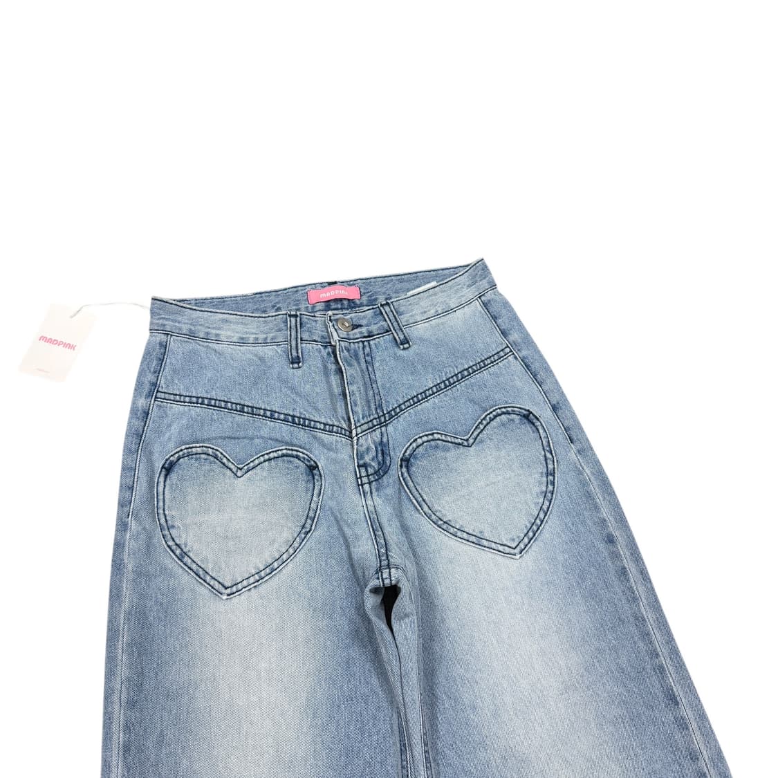 매드핑크 하트 포켓 부츠컷 데님 팬츠 바지 1 상품이미지2