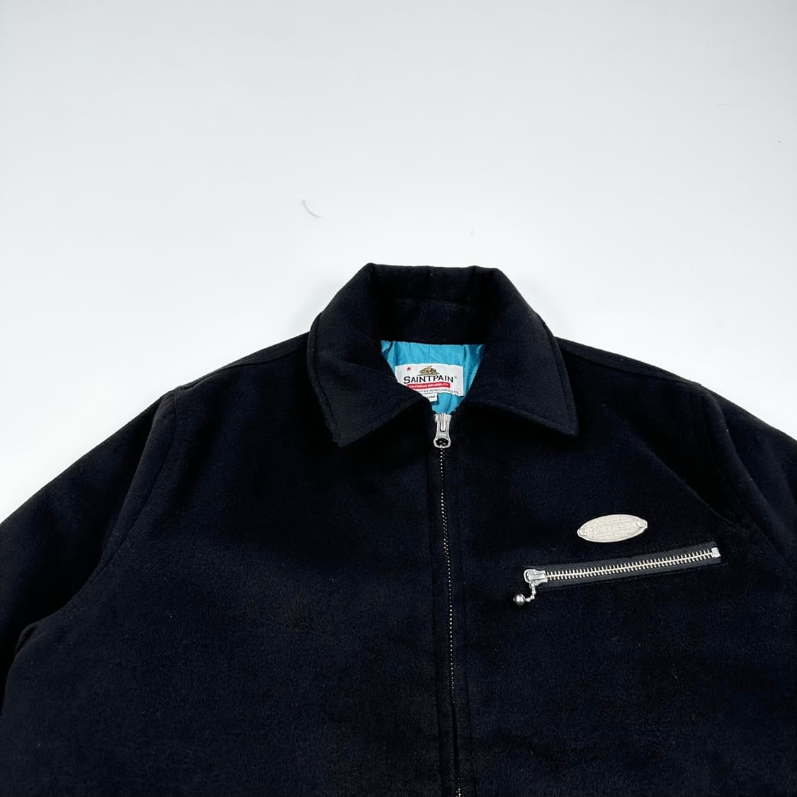 세인트페인 모직 블랙 누빔 블루종 자켓 (M) 상품이미지1