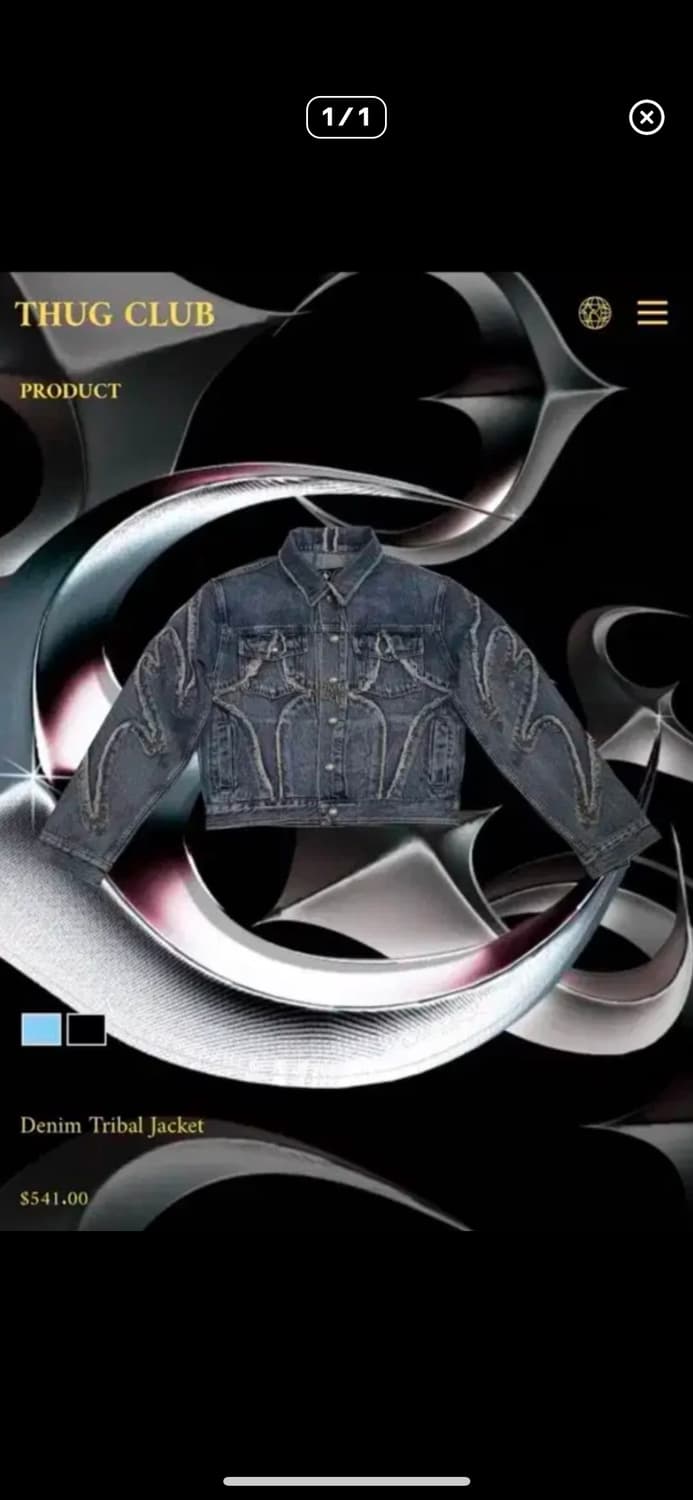 Thug club 데님자켓 m 상품이미지1
