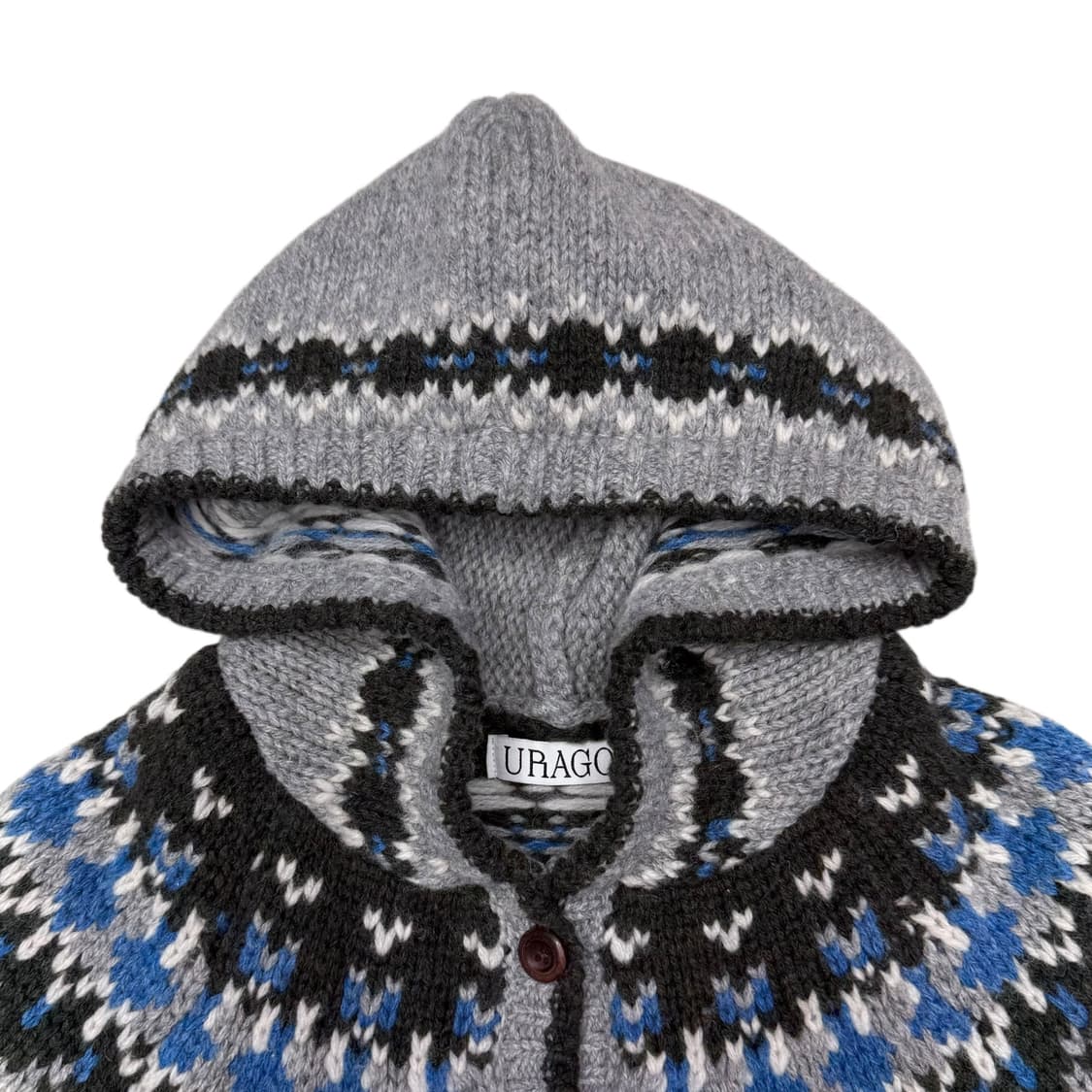 유라고 자카드 후디 가디건 상품이미지5