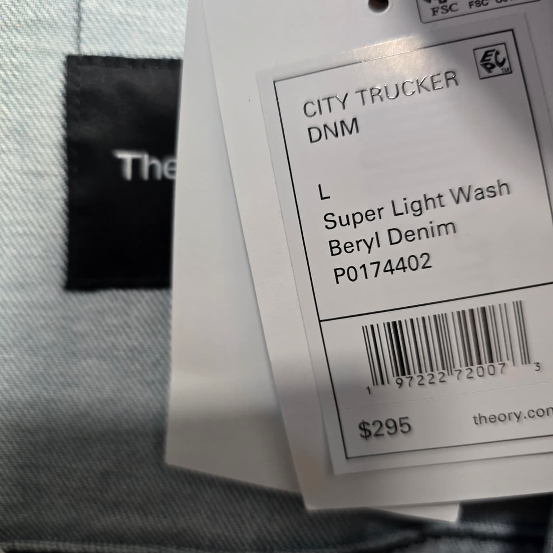 [새제품]띠어리 시티트러커 데님자켓(L_105) 상품이미지3