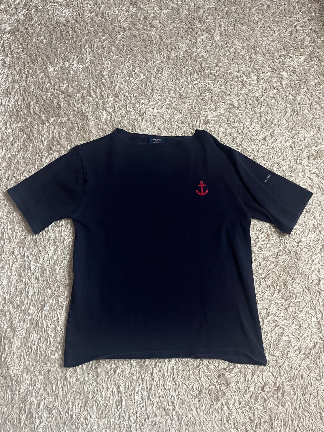 세인트제임스 반팔티 네이비 앵커 로고 상품이미지1