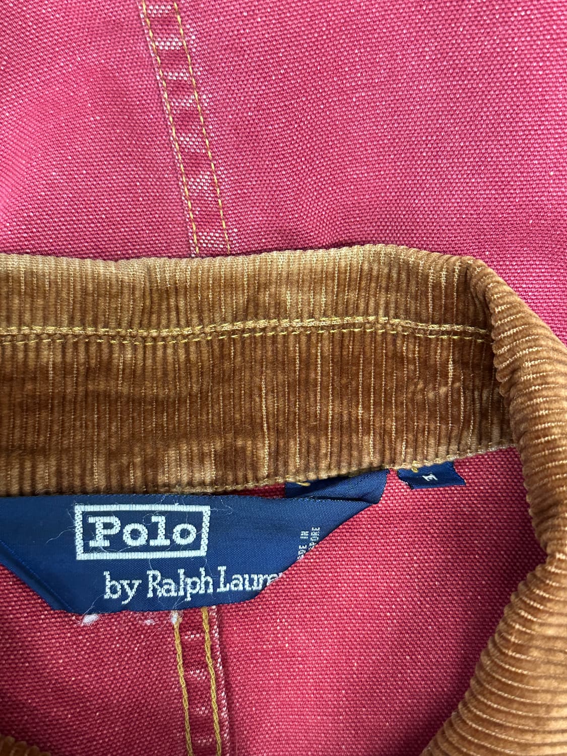 폴로 빈티지 코듀로이 칼라 캔버스 자켓 마젠타 상품이미지3