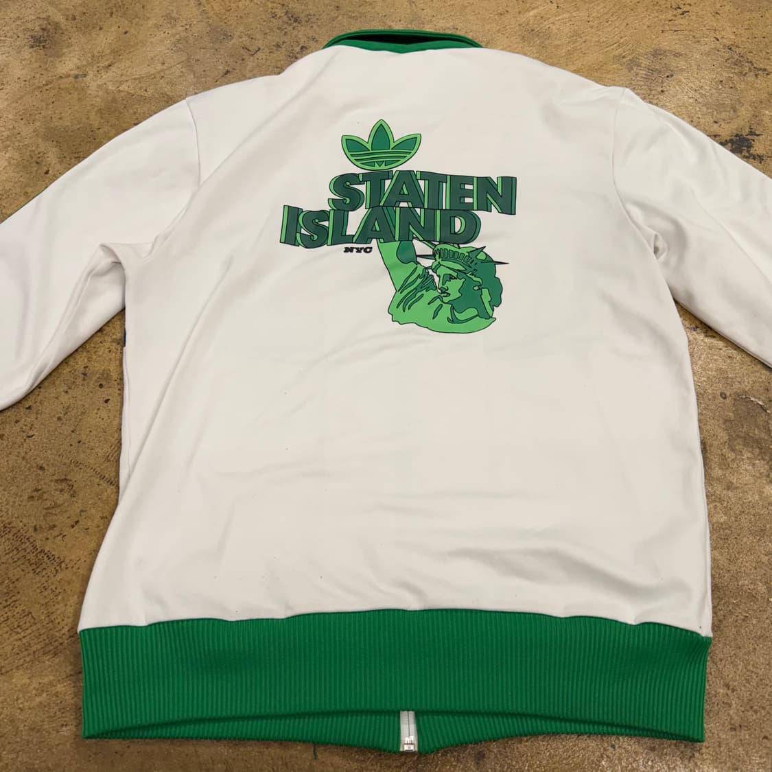 아디다스 흰초 화이트 그린 져지 트랙탑 상품이미지4