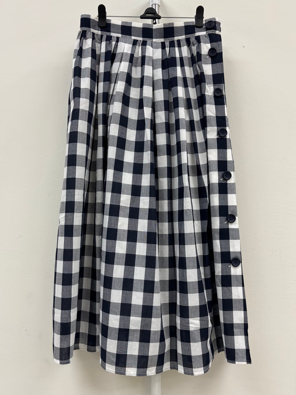 빈티지 네이비 체크 스커트 상품이미지3