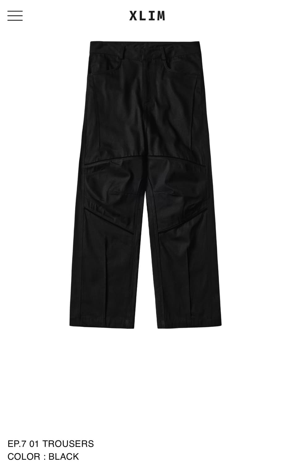 교환) EP.7 01 TROUSERS BLACK M size 상품이미지1