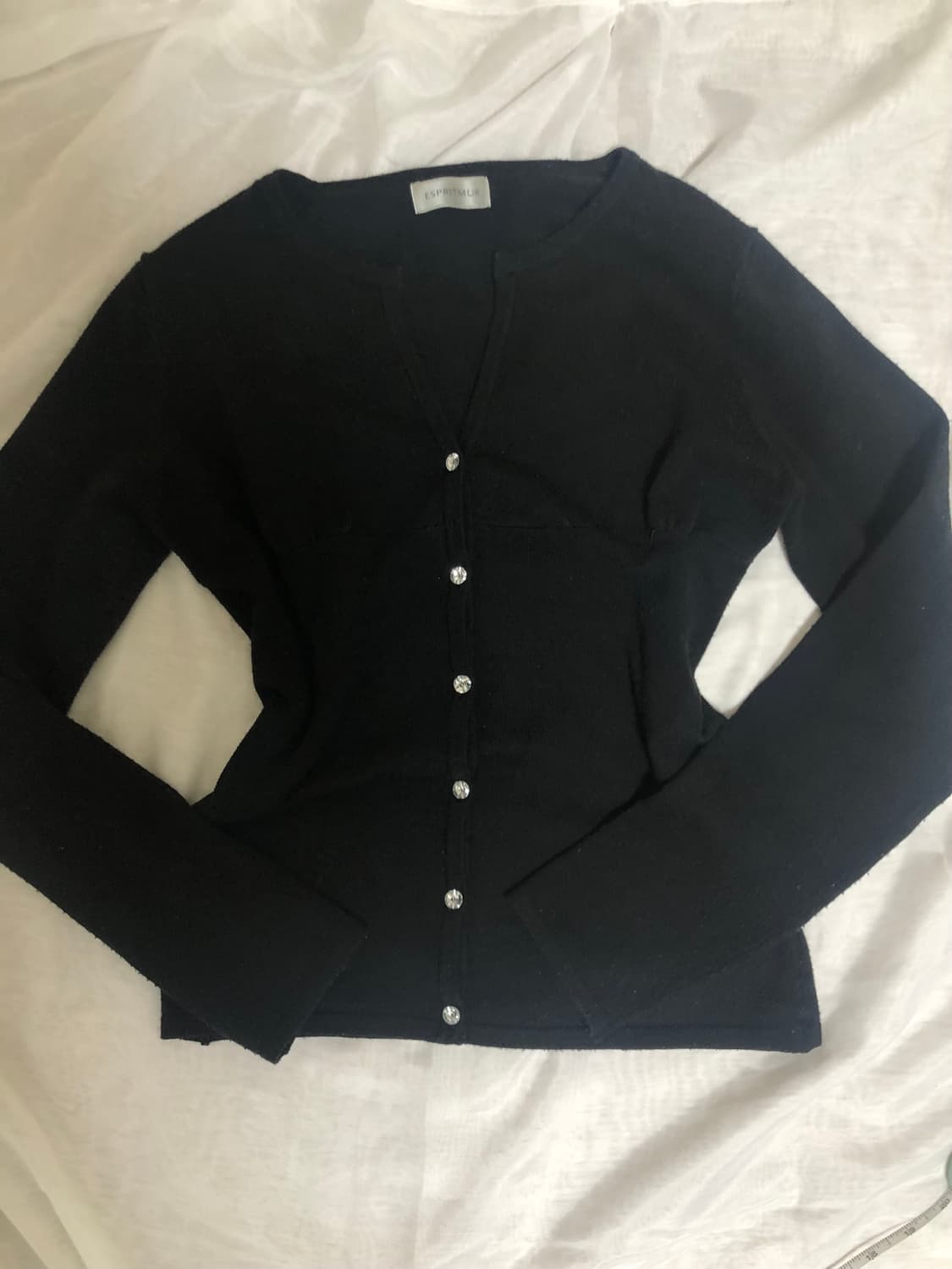 큐빅 단추 가디건 상품이미지1