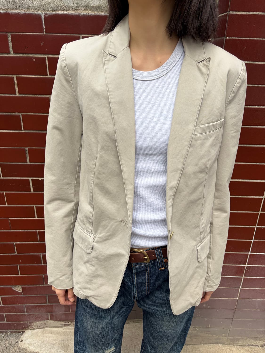 Zadig&Voltaire 미니멀 베이지 블레이저 M 상품이미지3