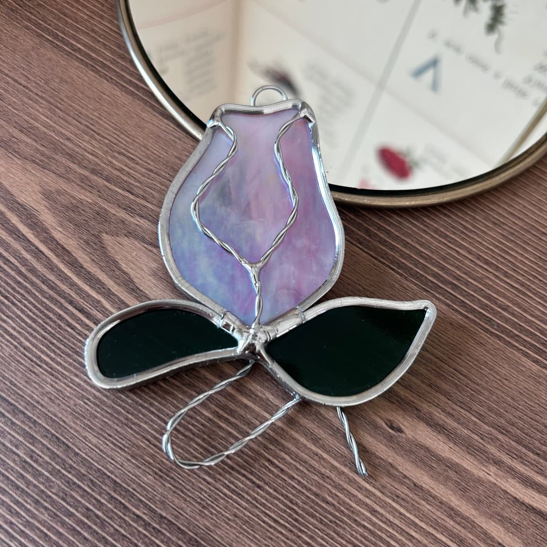 빈티지 스테인드글라스 꽃 튤립 소품 썬캐처 상품이미지5