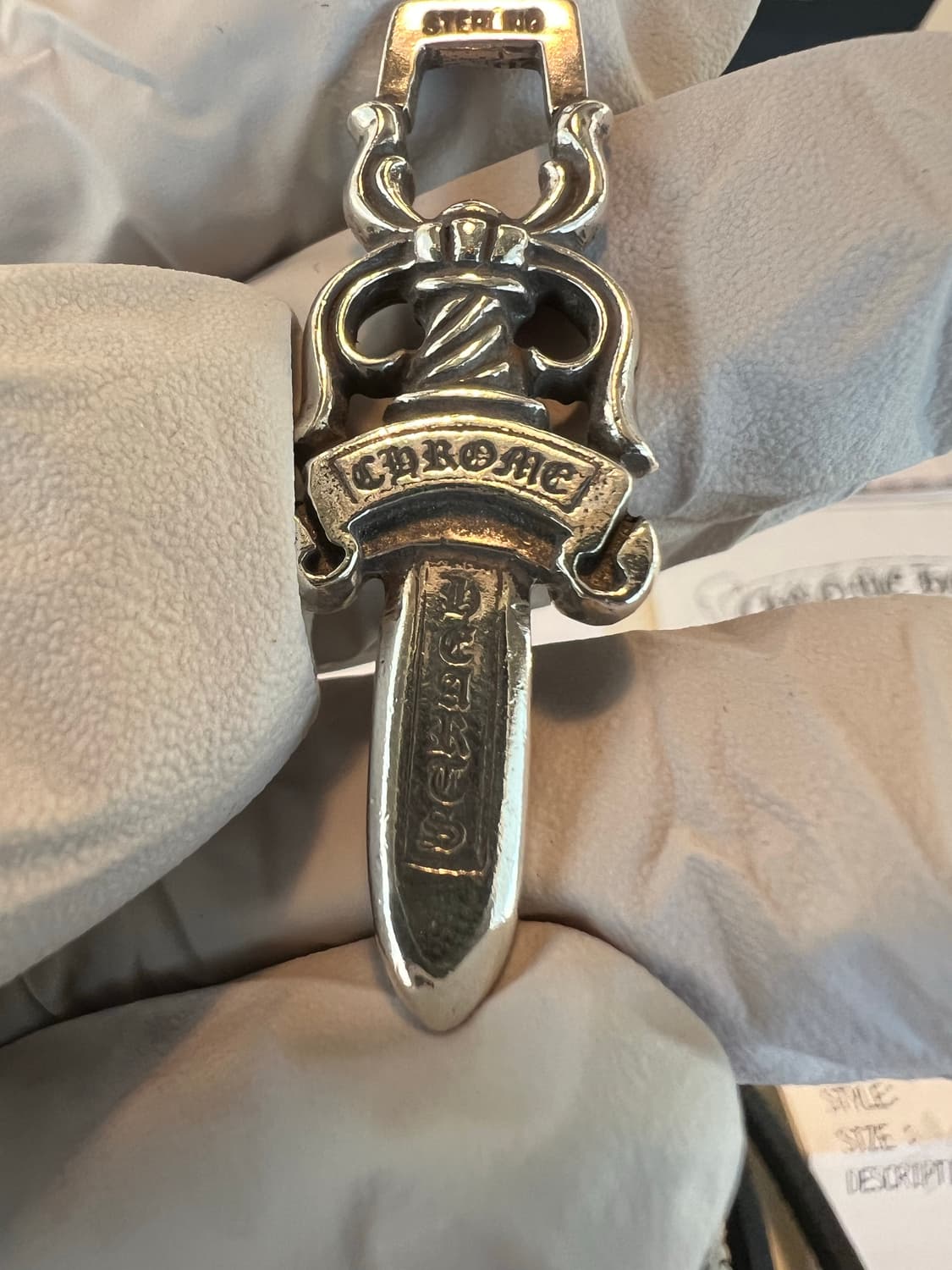 크롬하츠 10대거 펜던트 + 정품 가죽줄 상품이미지3