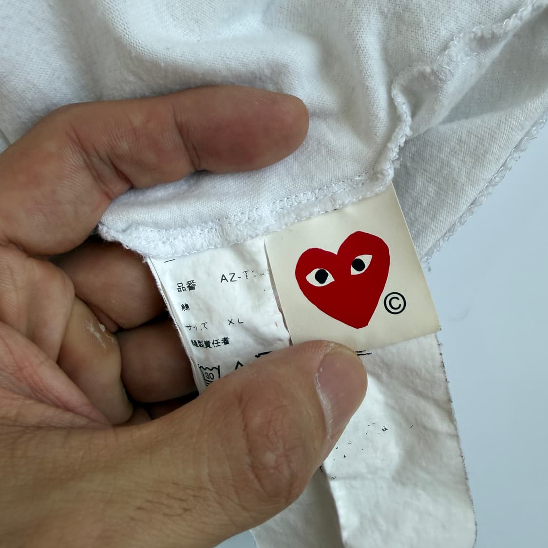 Comme des garsons  꼼데가르송 하트와펜 화이트 반팔티셔츠  상품이미지5