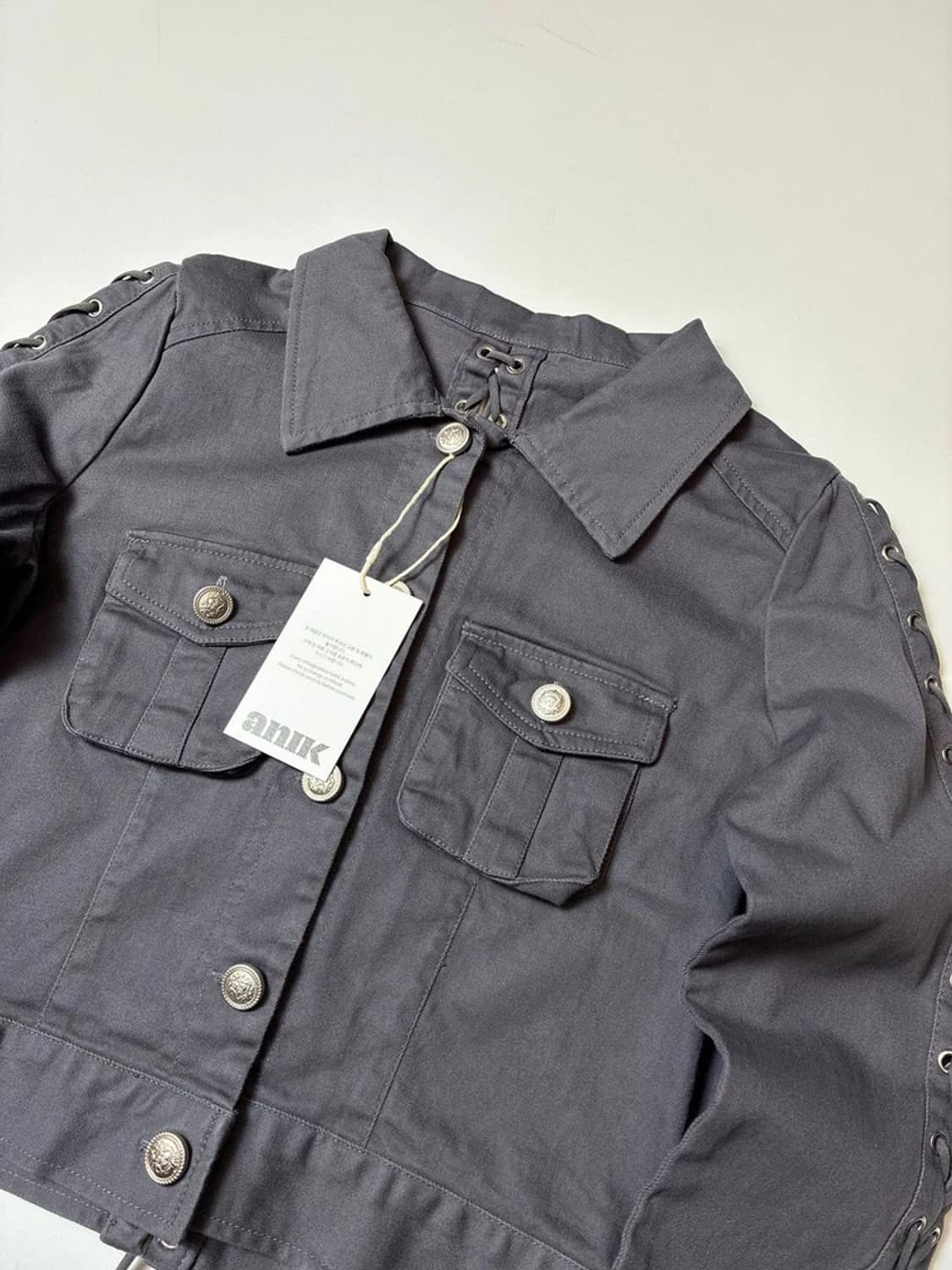 Selected 레이스업 크롭 자켓 PN8334 상품이미지2