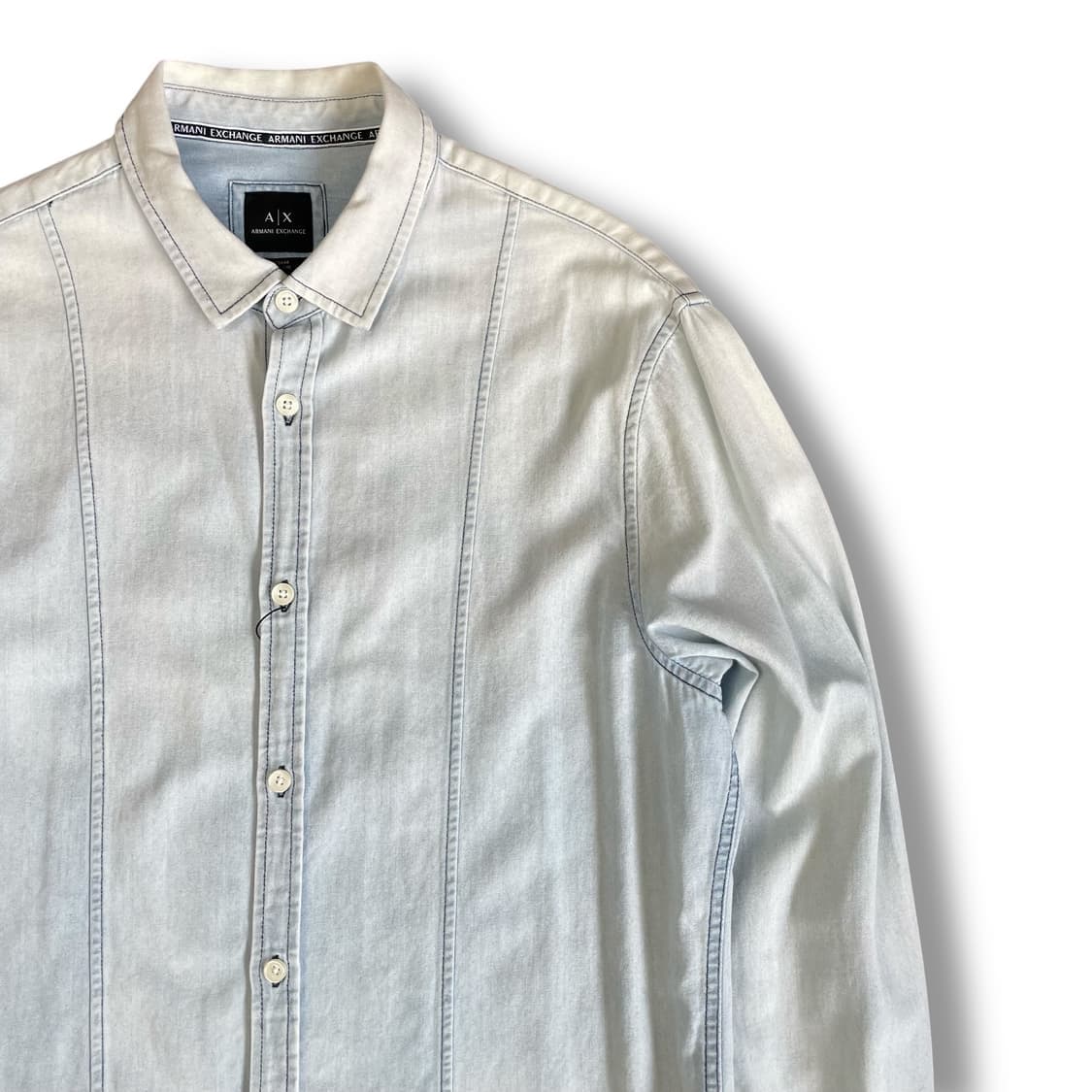 아르마니 익스체인지 레귤러 데님 셔츠 95 상품이미지3