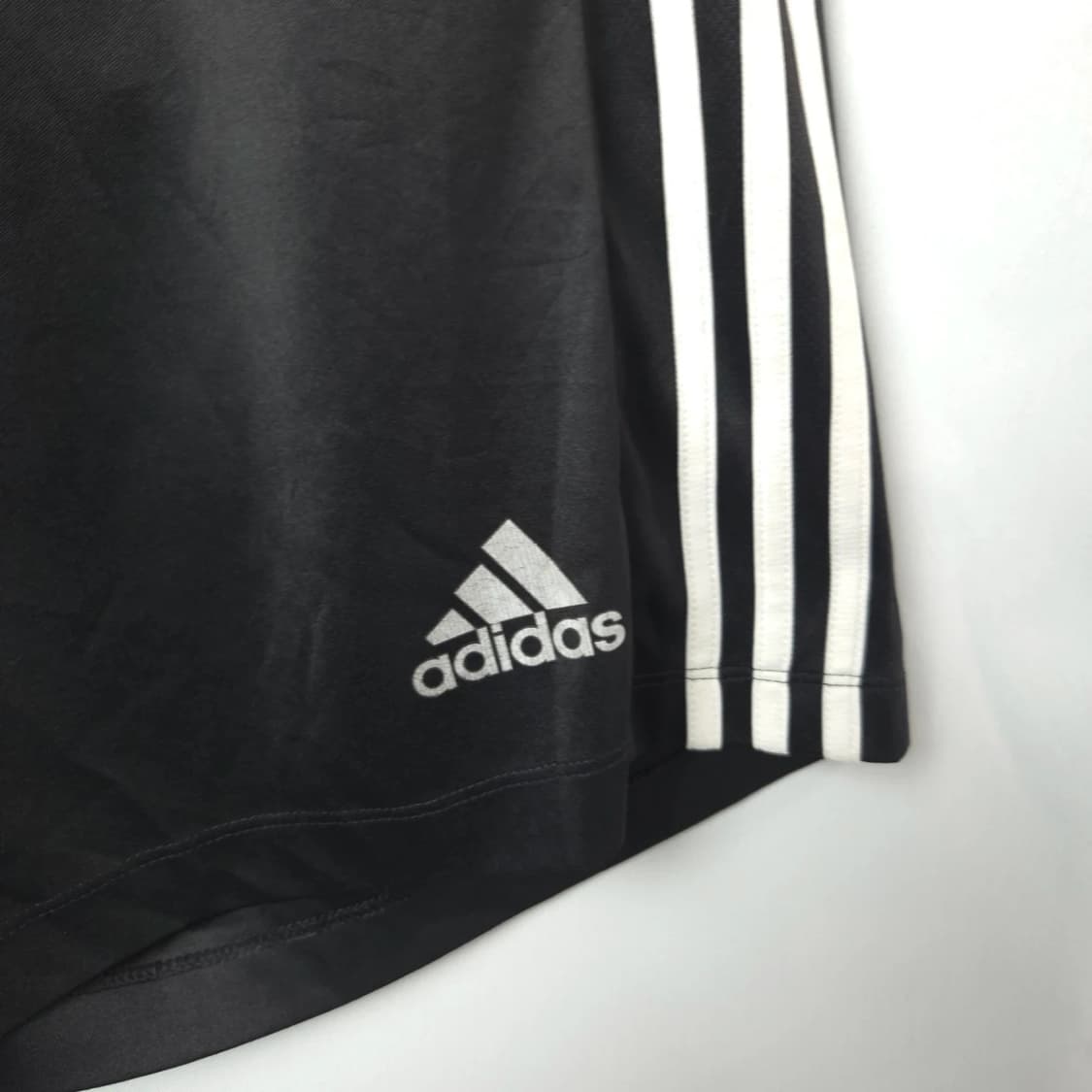 남 허리~36 아디다스 블랙 화이트 삼선 밴딩 트레이닝 쇼츠 반바지 상품이미지2