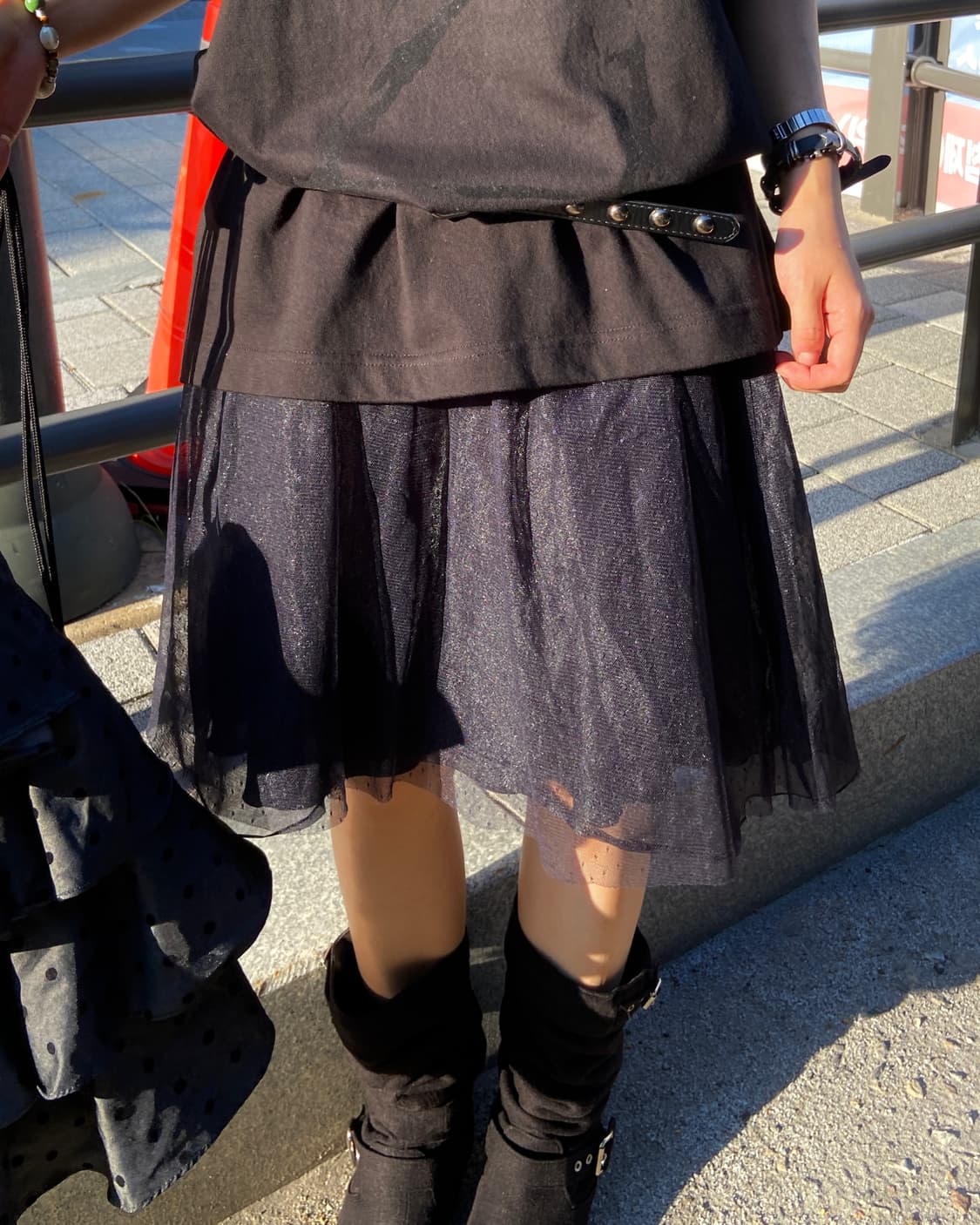 빔즈 B:ming by beams dot skirt 상품이미지1