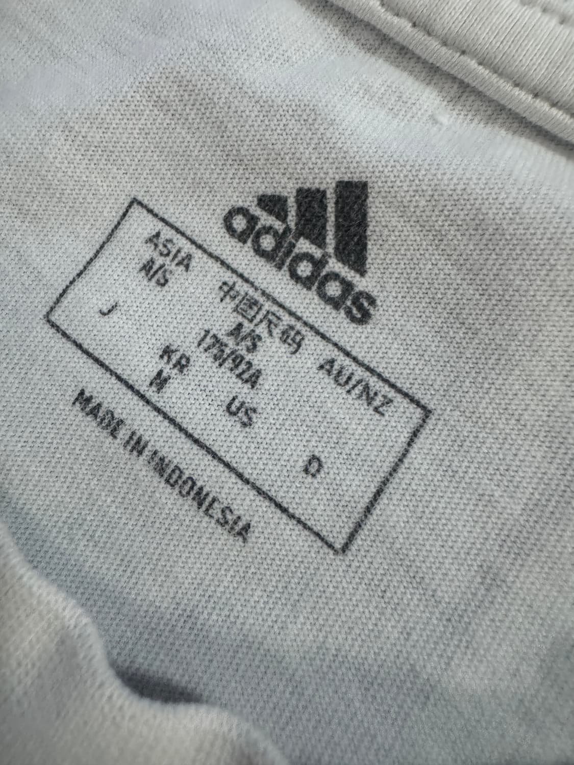 여성 아디다스 테이프 프린팅 빅 로고 반팔 티셔츠 S M 화이트 상품이미지3