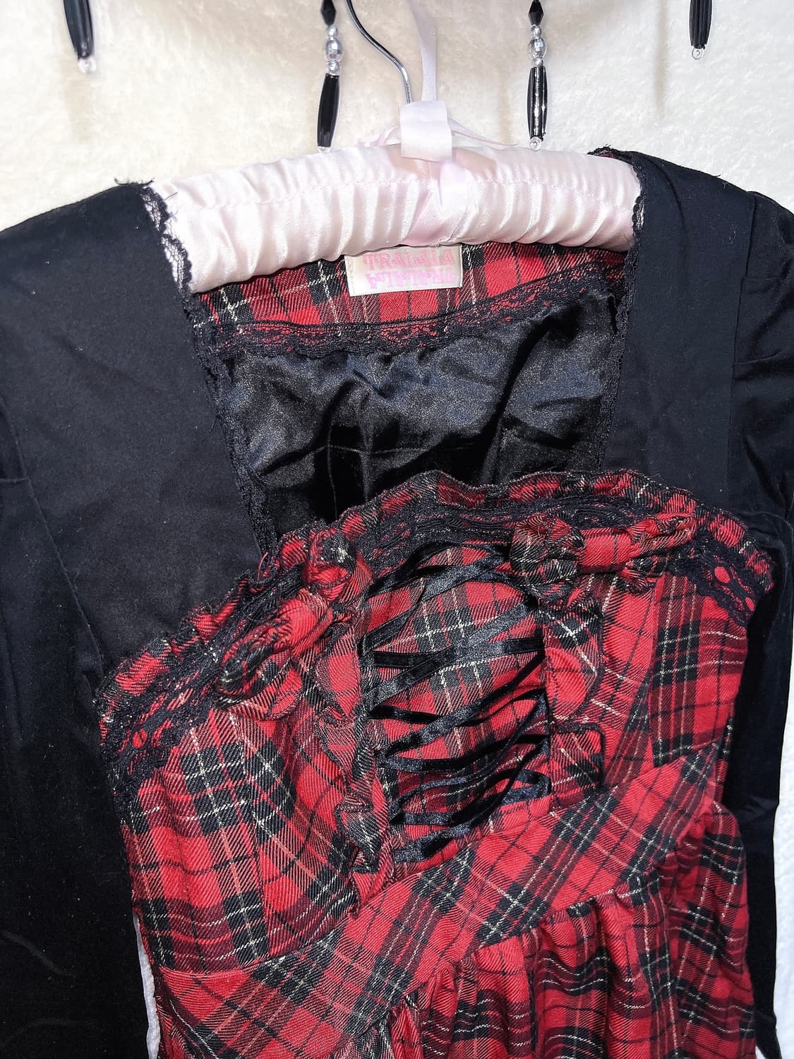 트랄라라 캐캐체 세라 아무 타탄체크 원피스 고스펑크 고딕로리타 갸루  상품이미지10