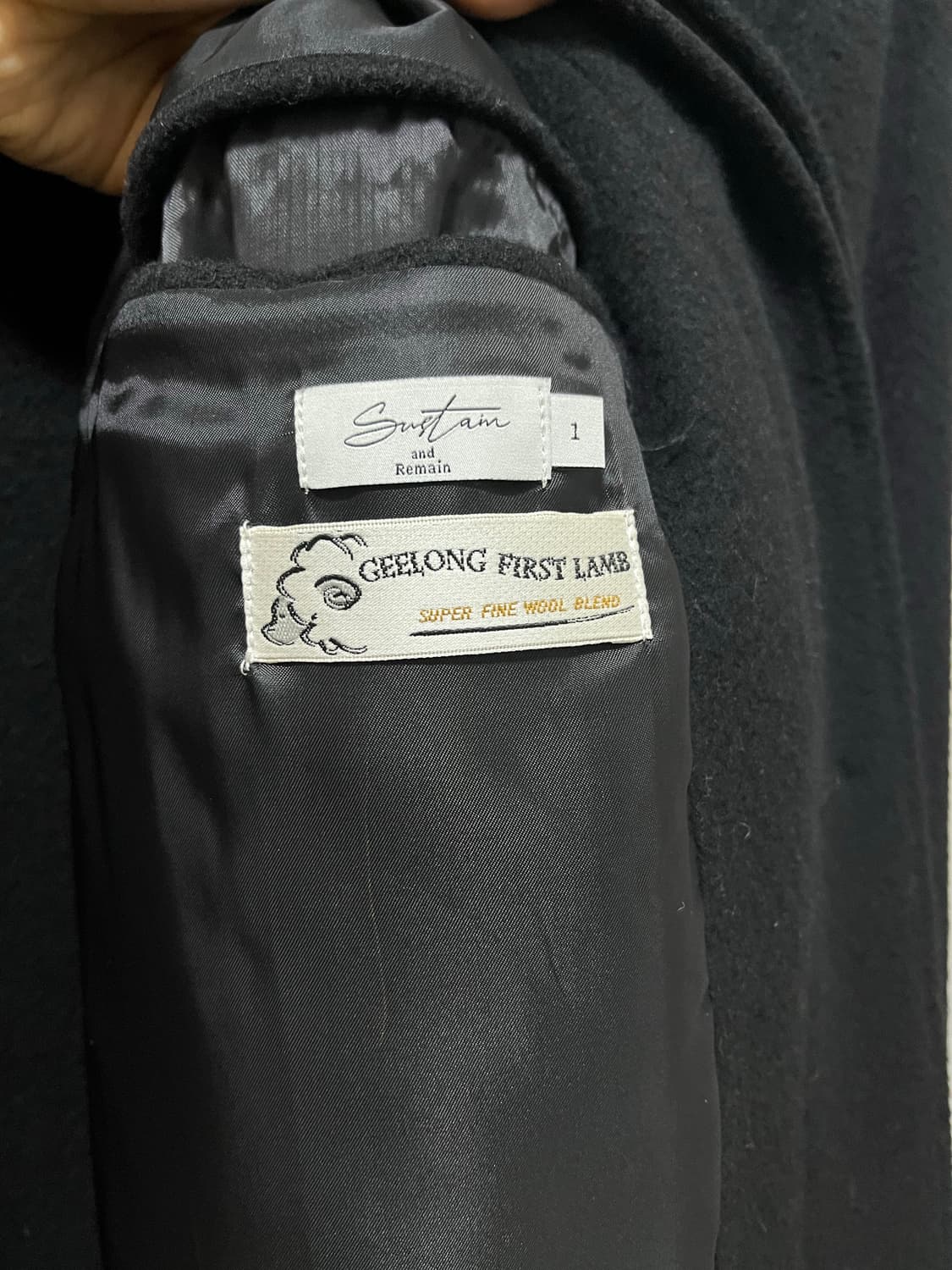 [1] 서스테인 서플라이 울코트 블랙 상품이미지5