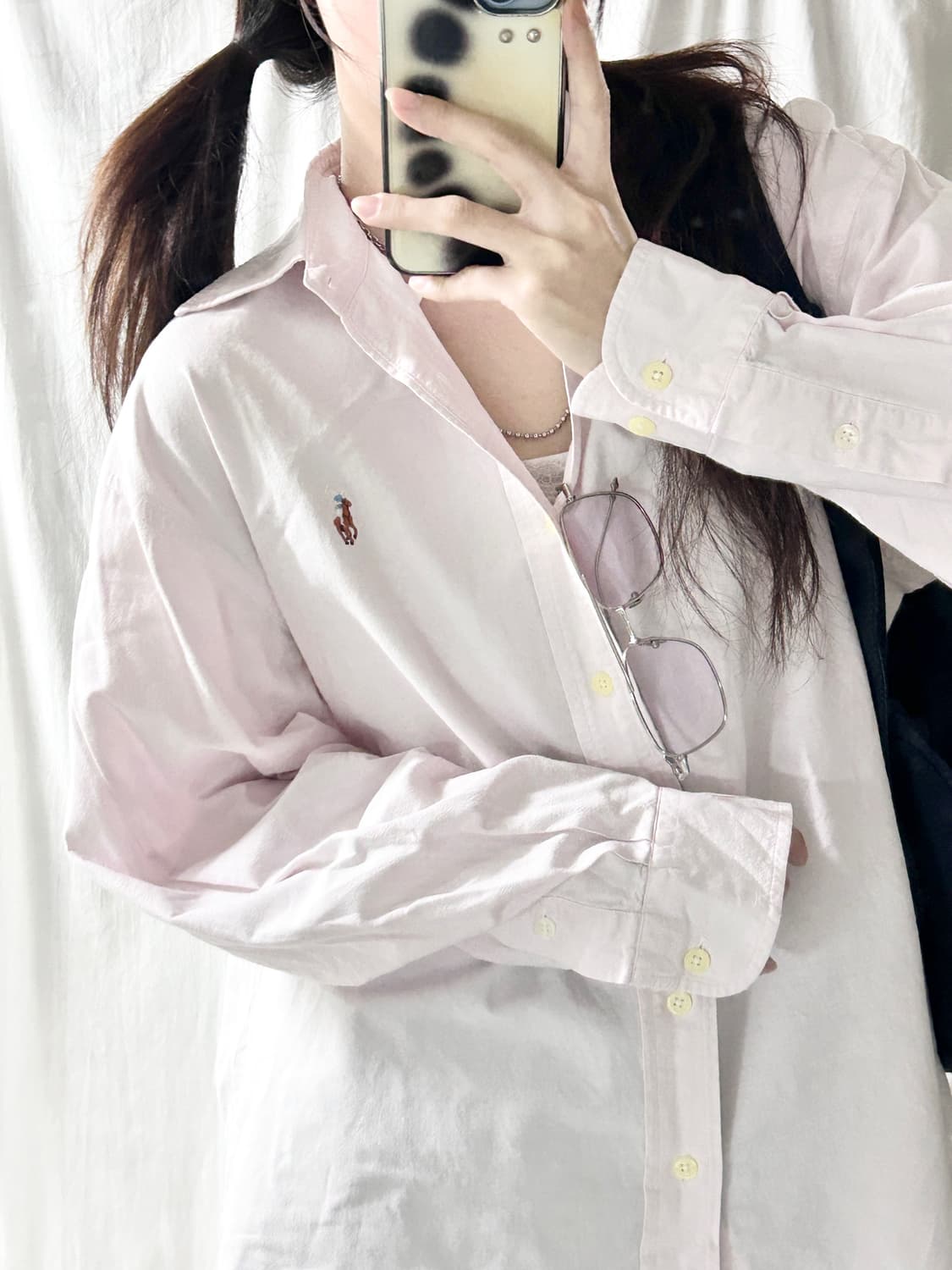 폴로 멀티포니 뮤트핑크 셔츠 상품이미지1