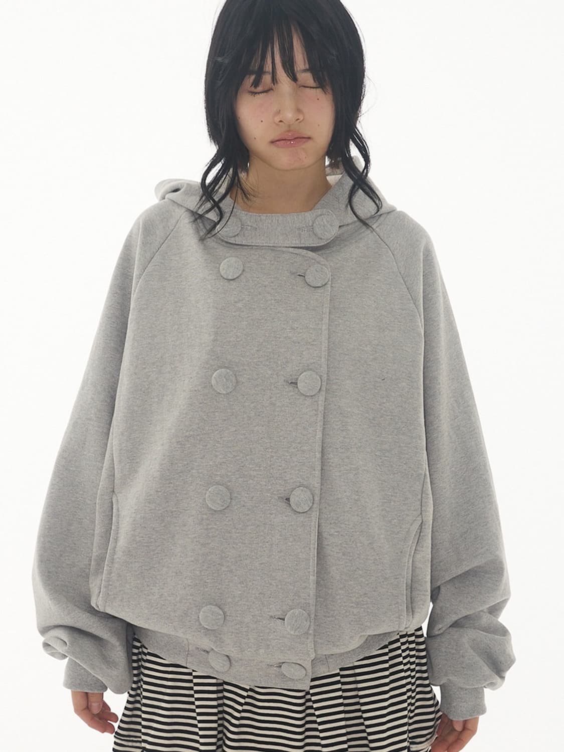 ExpiredGirl double buttoned hoodie jacke 상품이미지1