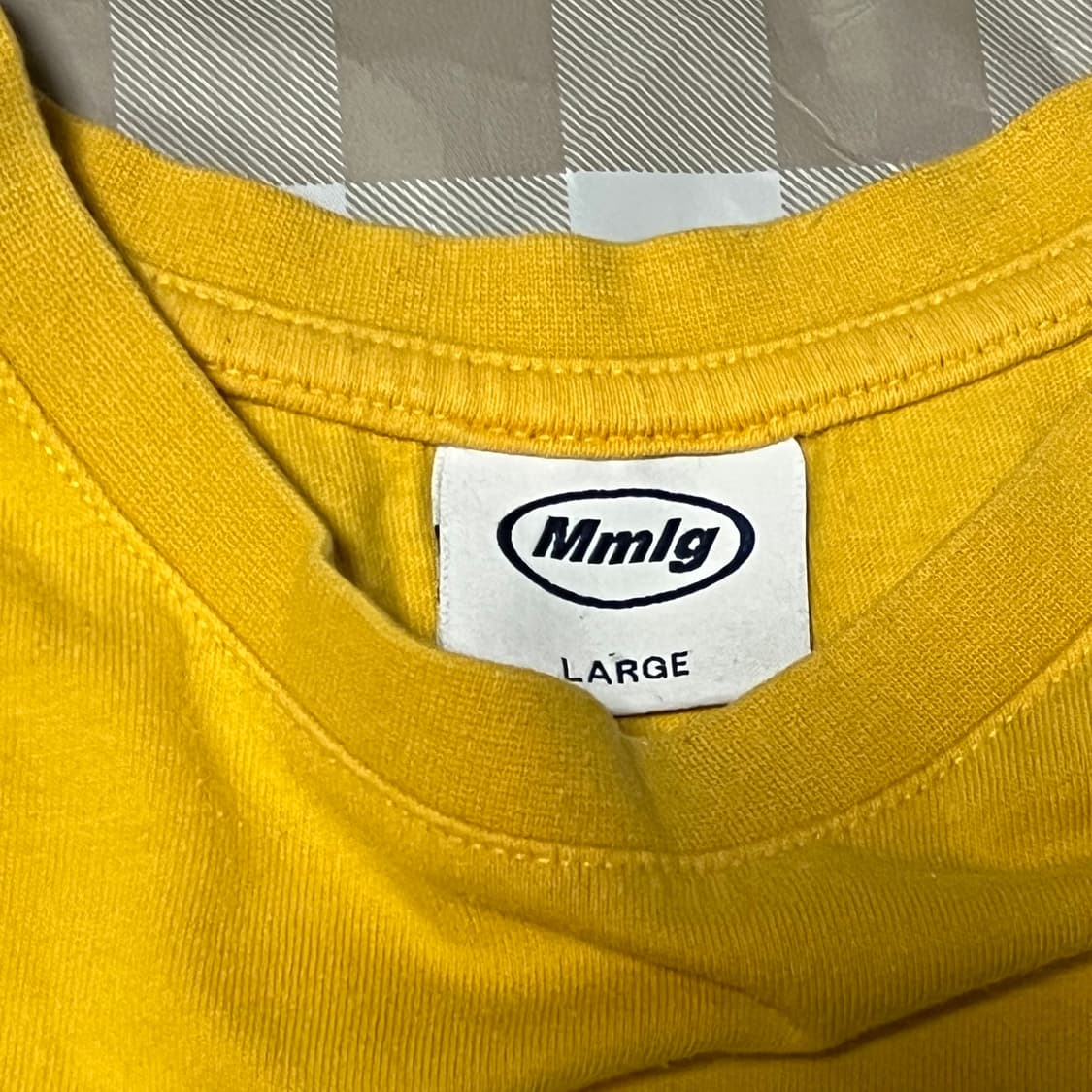 mmlg 반팔 L 옐로우 머스타드 블랙 검정 Y2K 상품이미지2