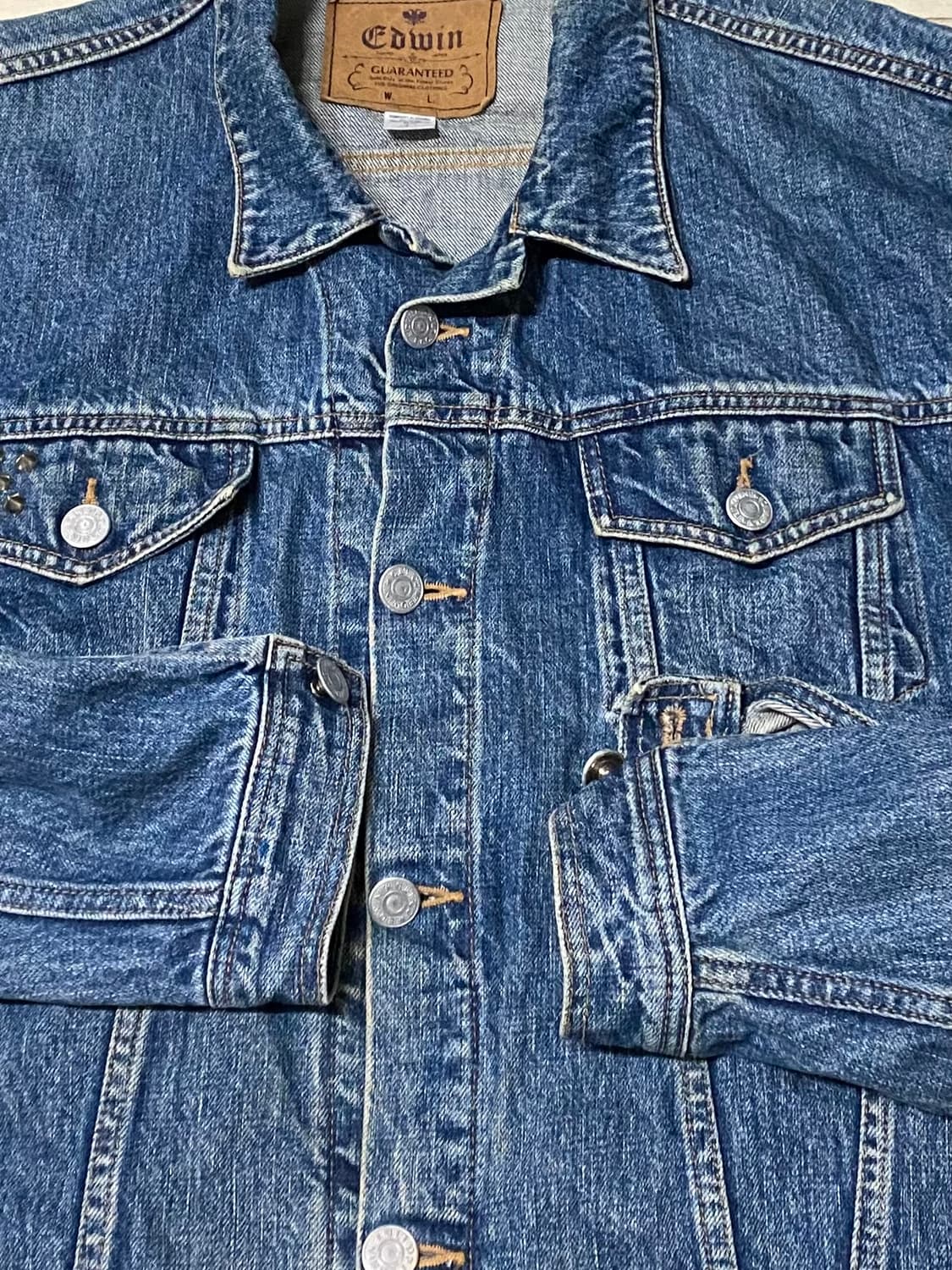 에드윈 빈티지 오버핏 찡 청자켓 105 사이즈 상품이미지5