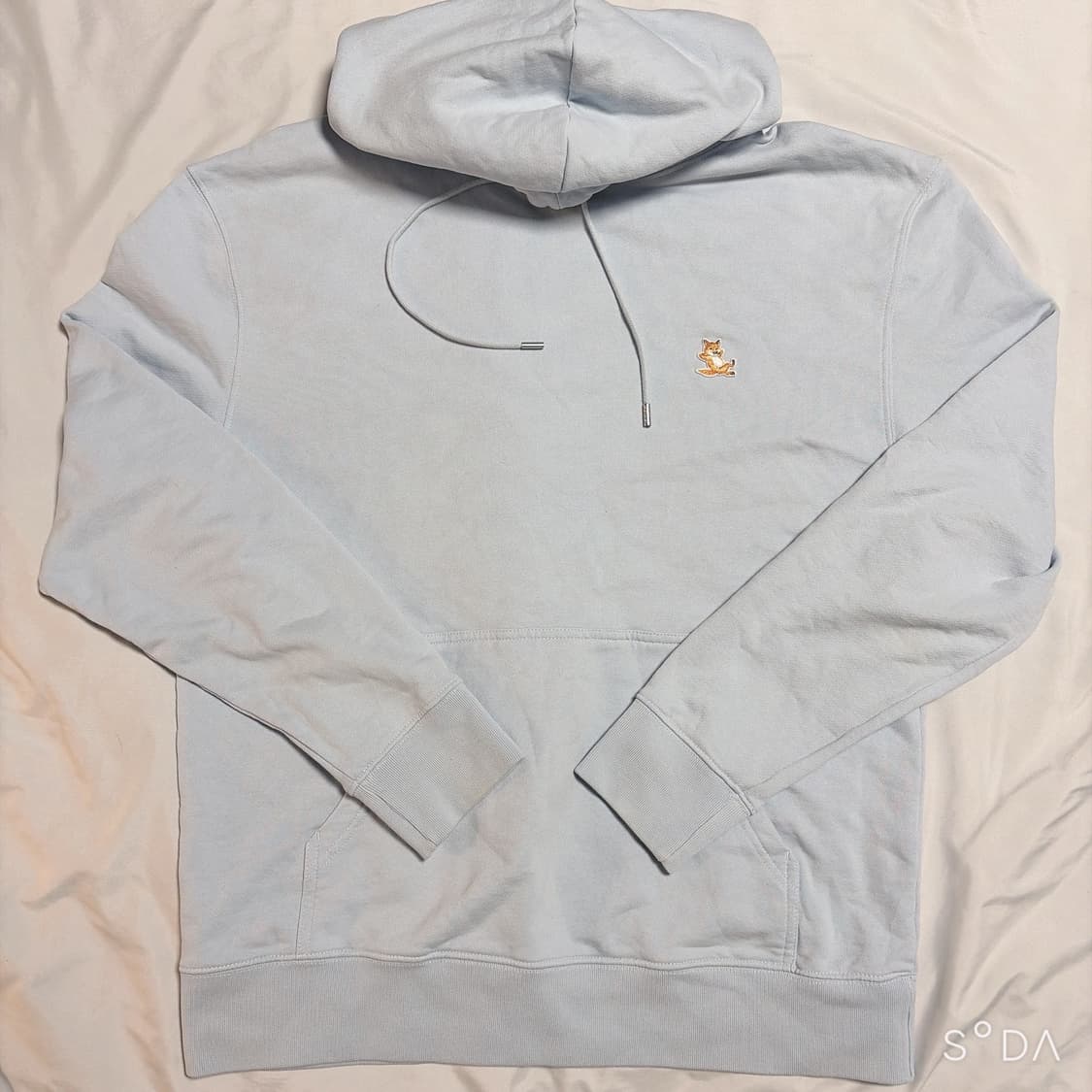 메종키츠네 폭스로고 후드티 스카이블루 XL 상품이미지1