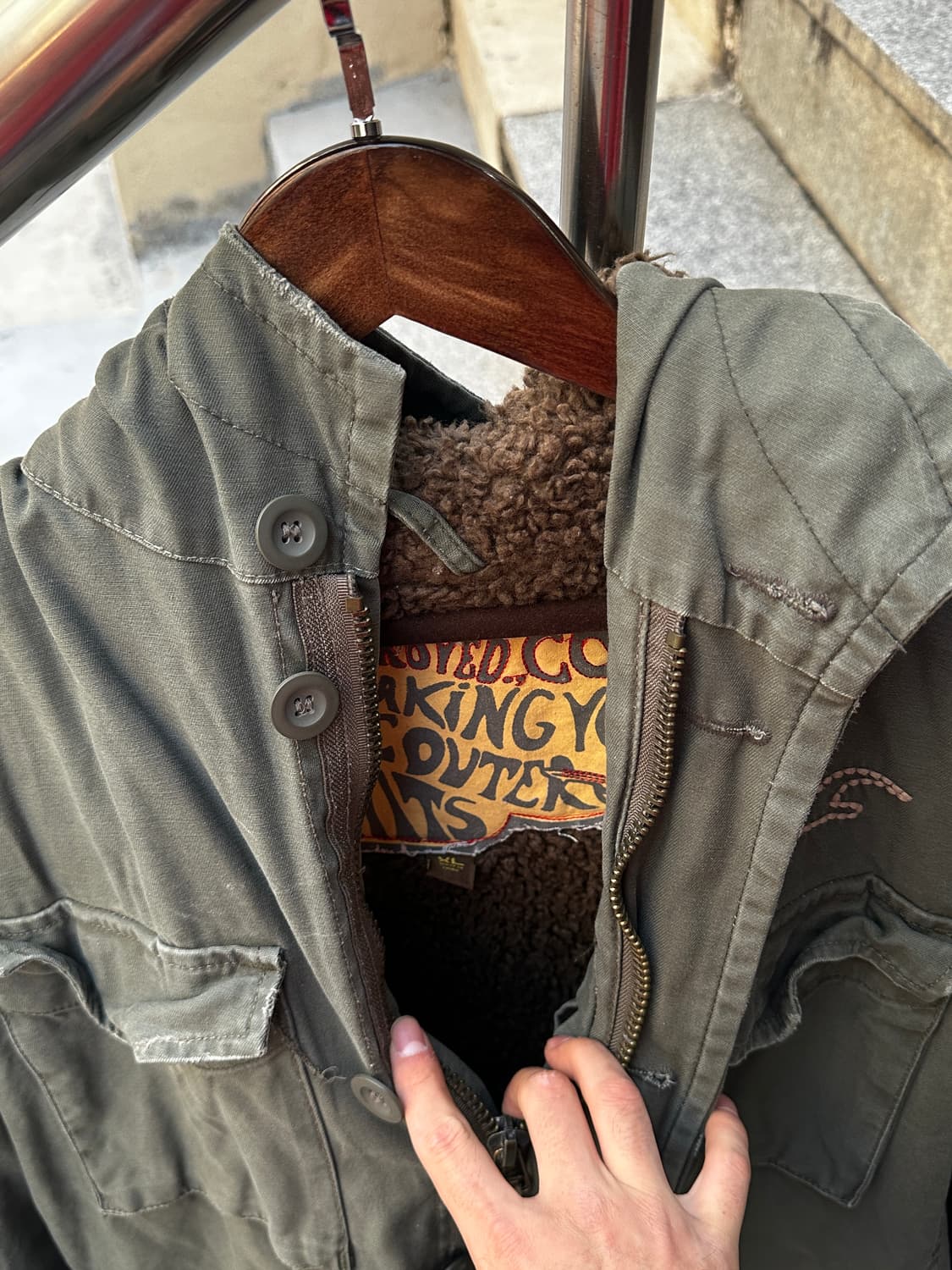 홀리스터 밀리터리 후드 보아 자켓 상품이미지4