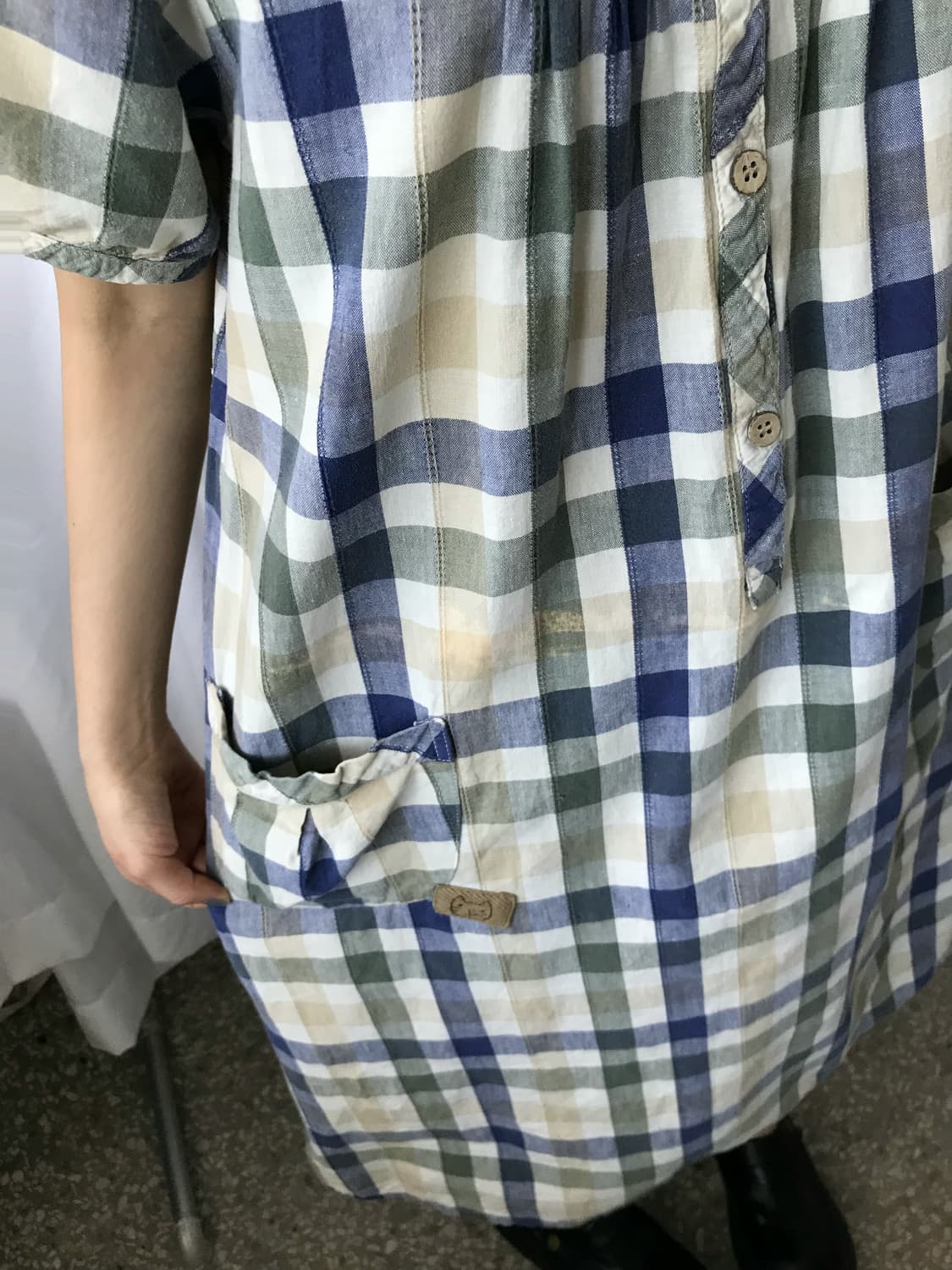 야옹이 체크 원피스  상품이미지5