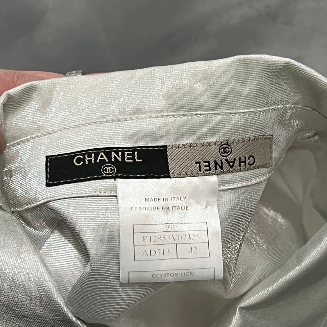  샤넬 실버 샤인 자켓 +명품감정서 y15449 상품이미지6