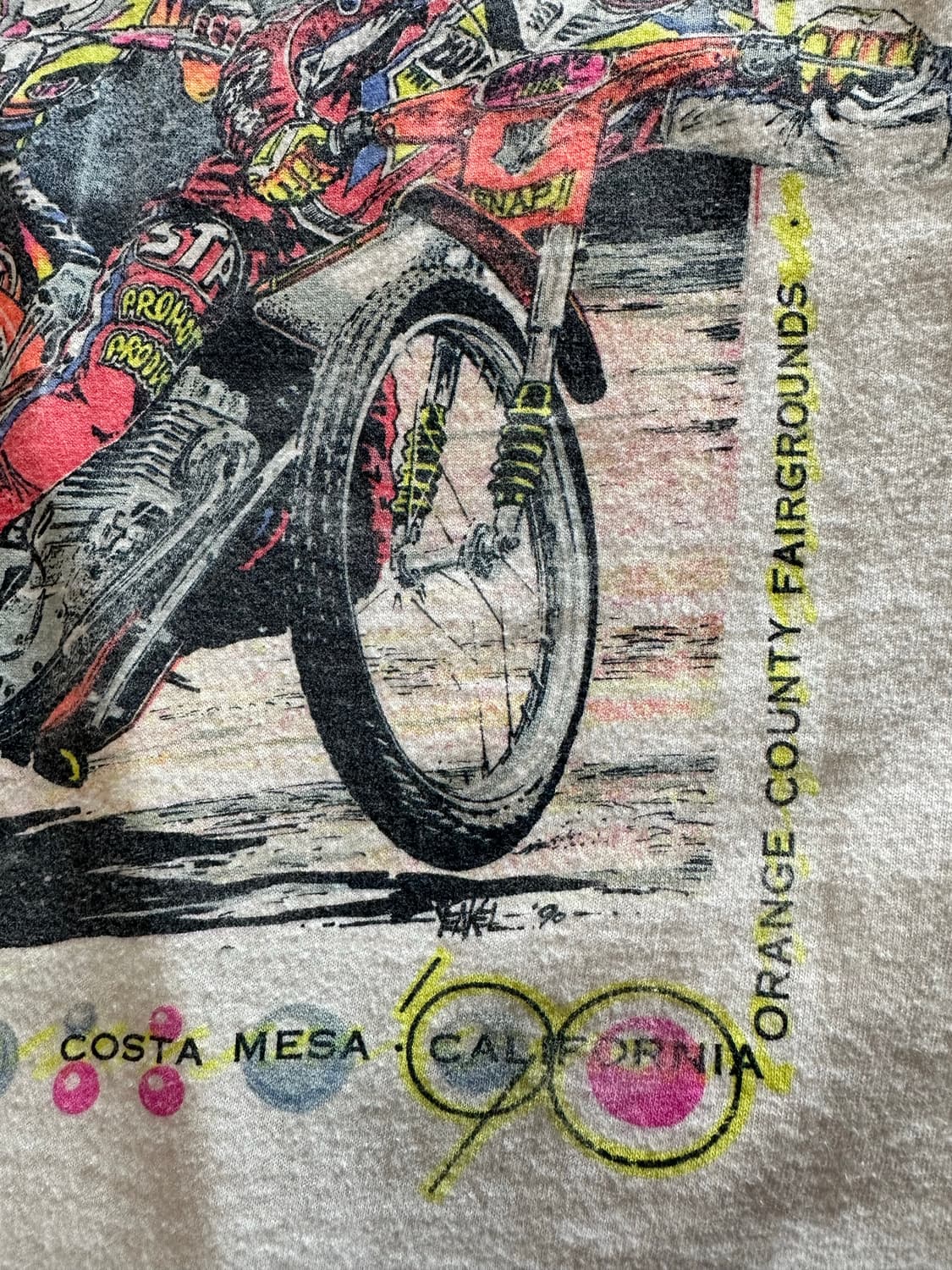90s 캘리포니아 "Speedway" 더트 트랙 레이싱 티셔츠 - XL 상품이미지8