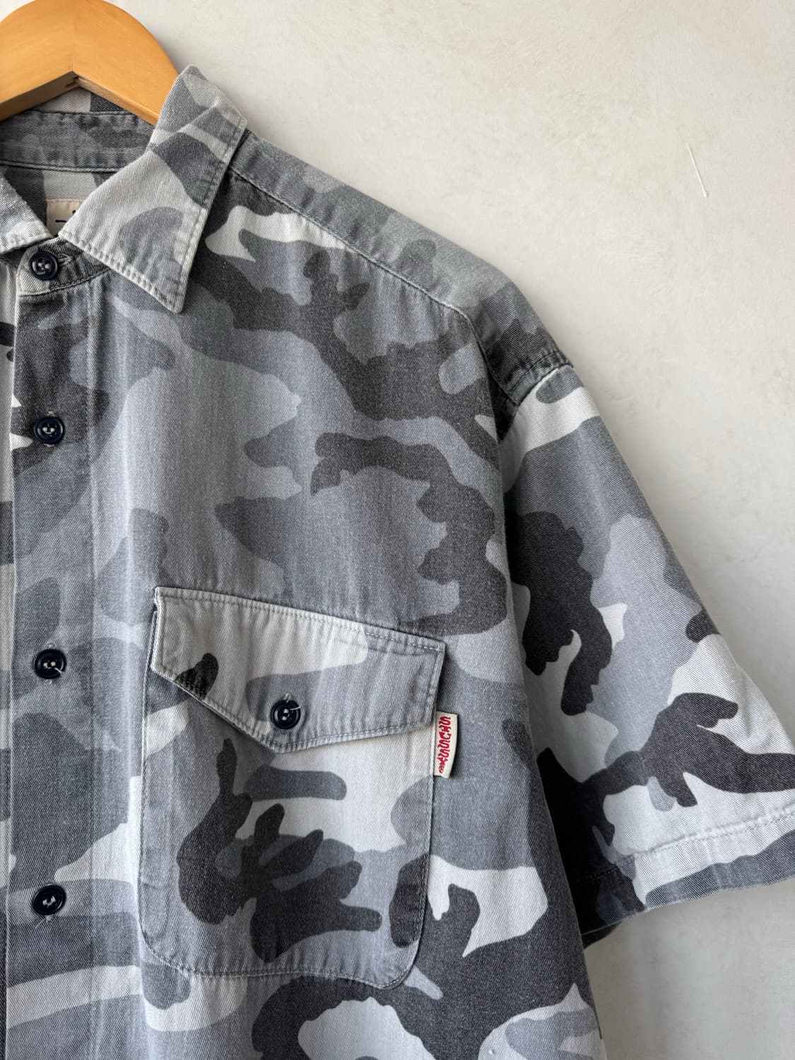 90s 스투시 카모 하프셔츠 상품이미지3
