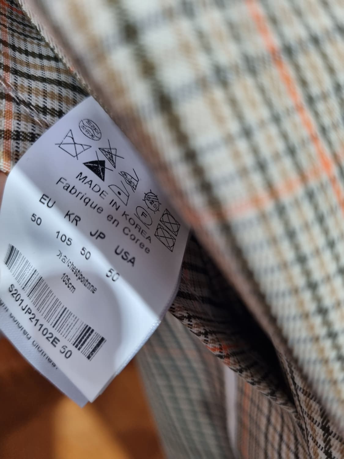 정품) 솔리드옴므 후드 체크 자켓  상품이미지9