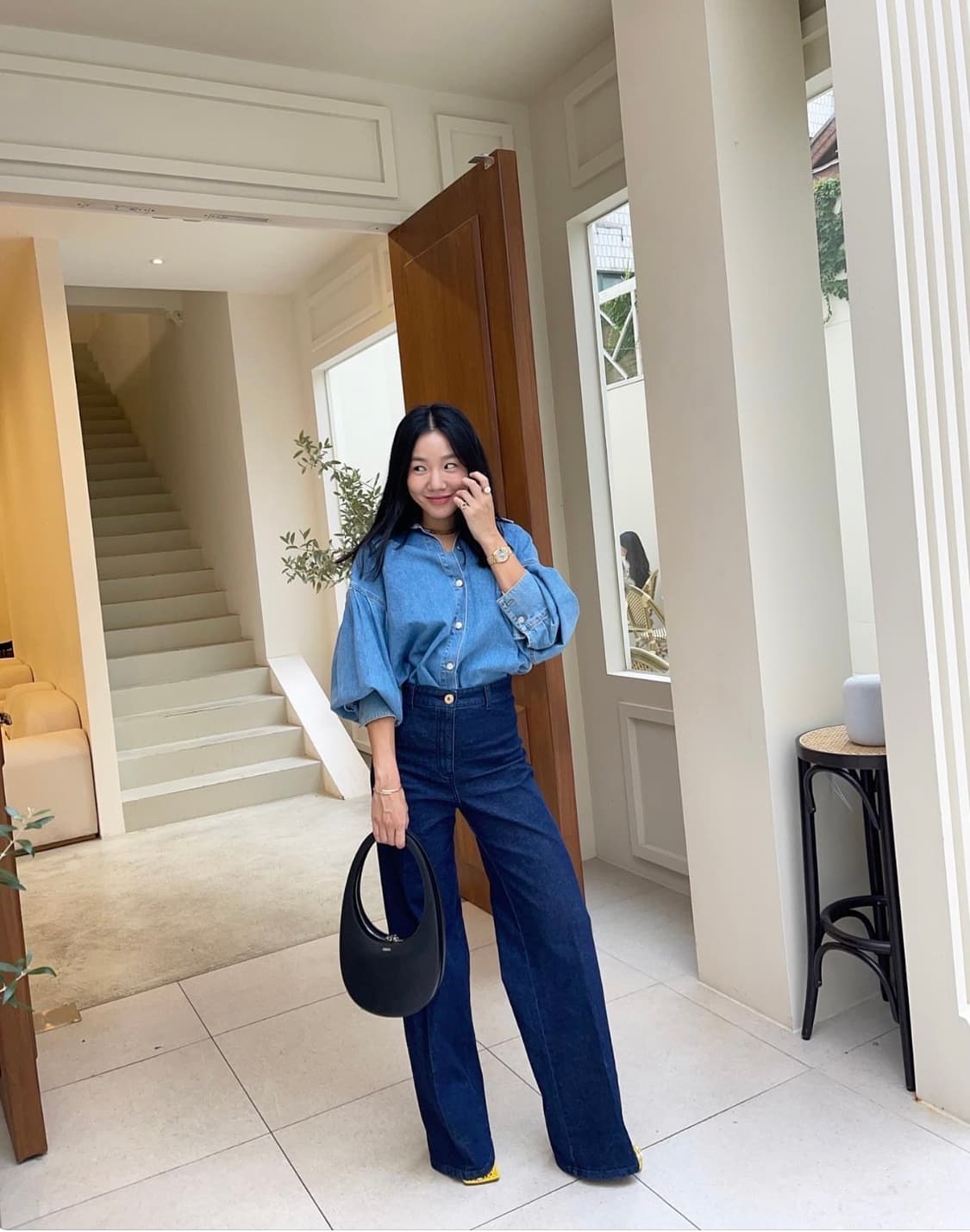 매니모어몽 ,mmm 하이웨이스트 데님 바지 상품이미지1