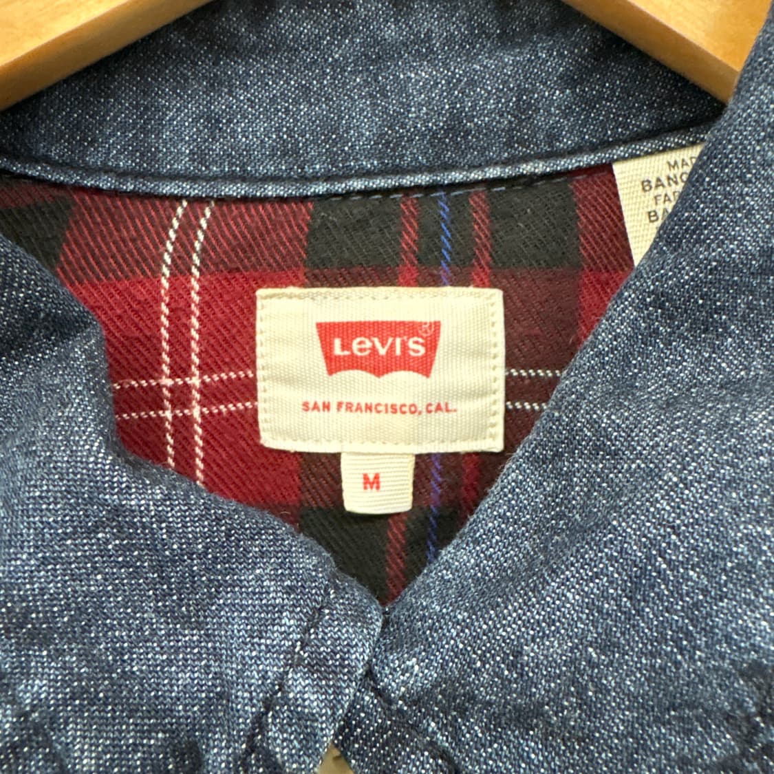 리바이스 체크 셔츠 남방 데님 카라 남성 L 상품이미지3