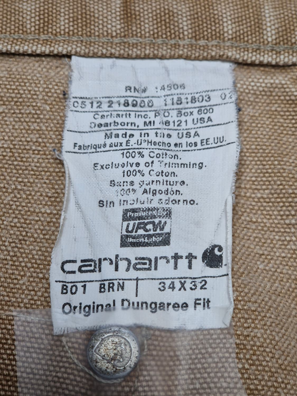 [34] US Made 칼하트 더블니 -284 상품이미지3