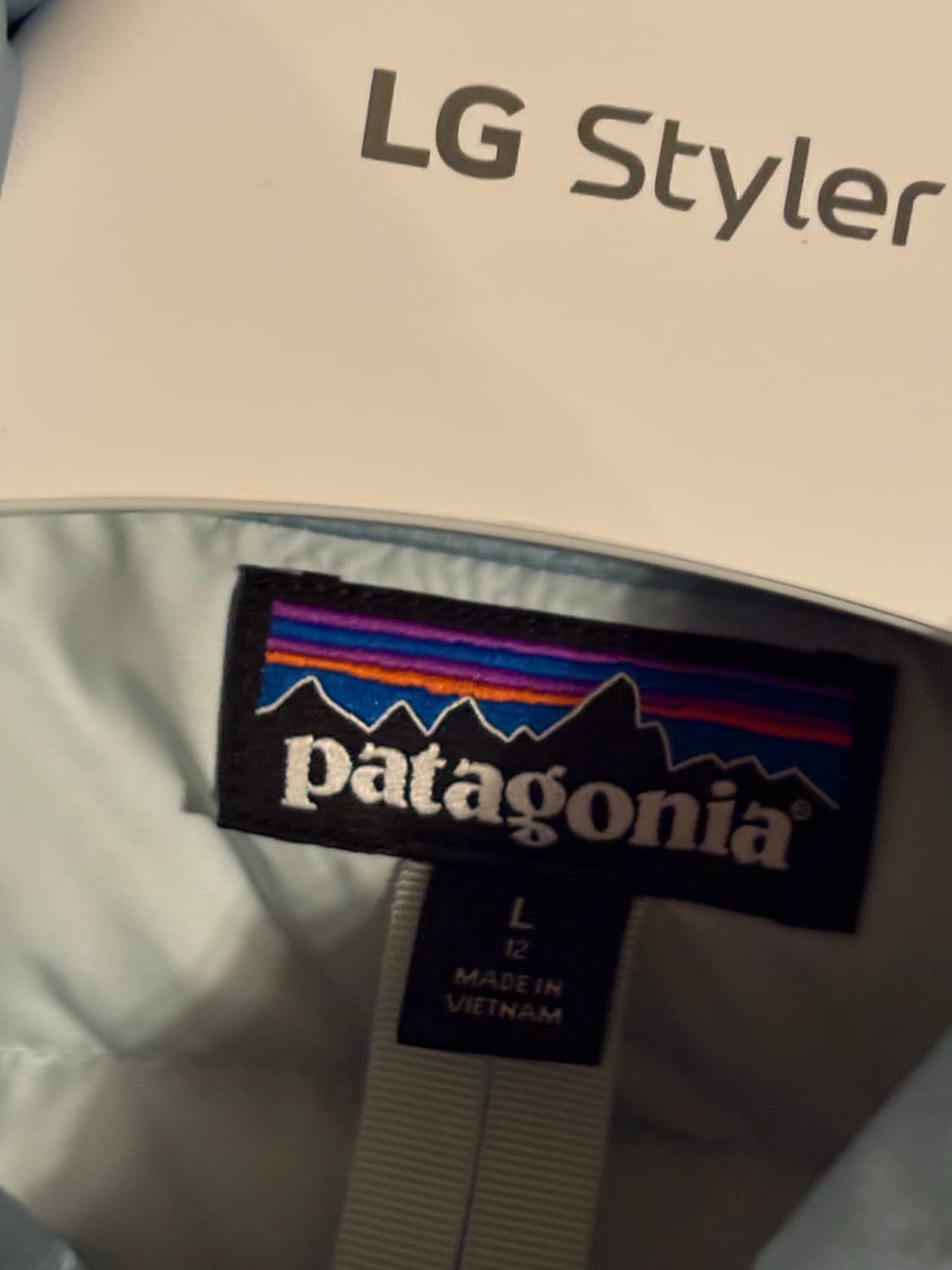 파타고니아 다운 조끼 L(12) 하늘색 상품이미지2