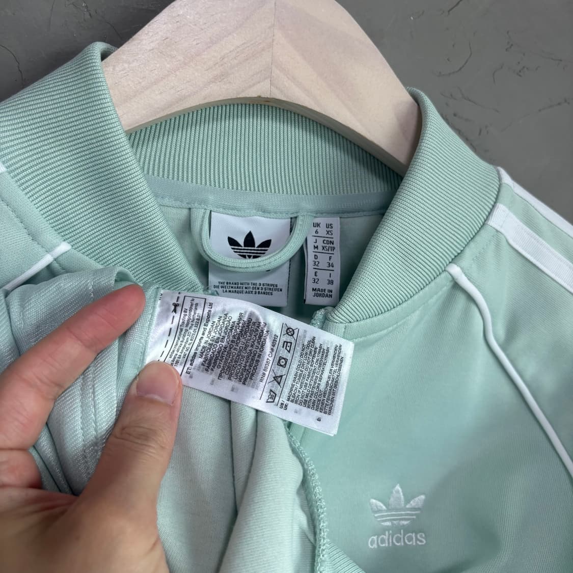 아디다스 신형 슈퍼스타 져지 트랙탑 민트 하늘 상품이미지3