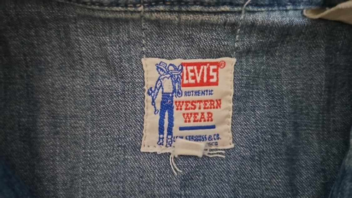 리바이스 LVC 1955 쏘우투스 데님 셔츠 S 상품이미지4