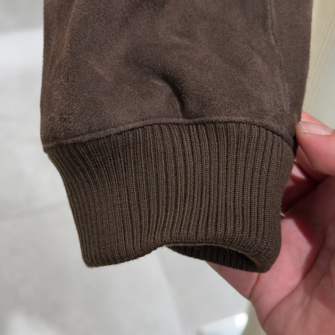 [새상품] 브룩스브라더스 염소가죽 스웨이드 집업 블루종 상품이미지5