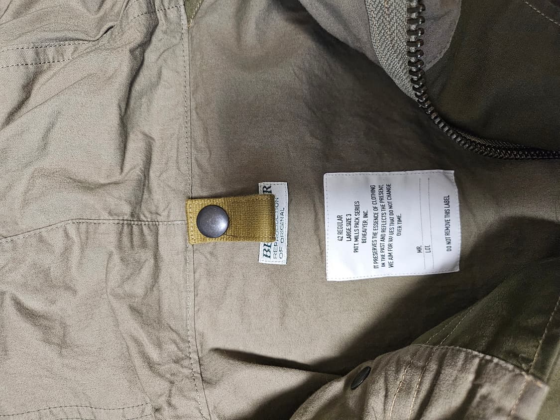 비헤비어 M48 MIL PARKA + 라이너 일괄 판매 상품이미지7