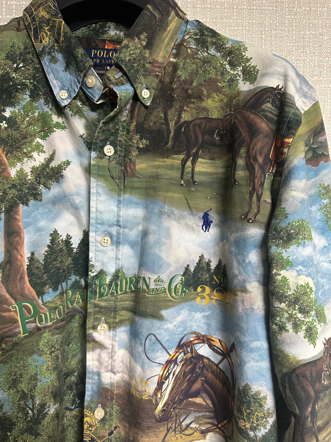 폴로 랄프로렌 남성 말 패턴 셔츠 L 상품이미지3