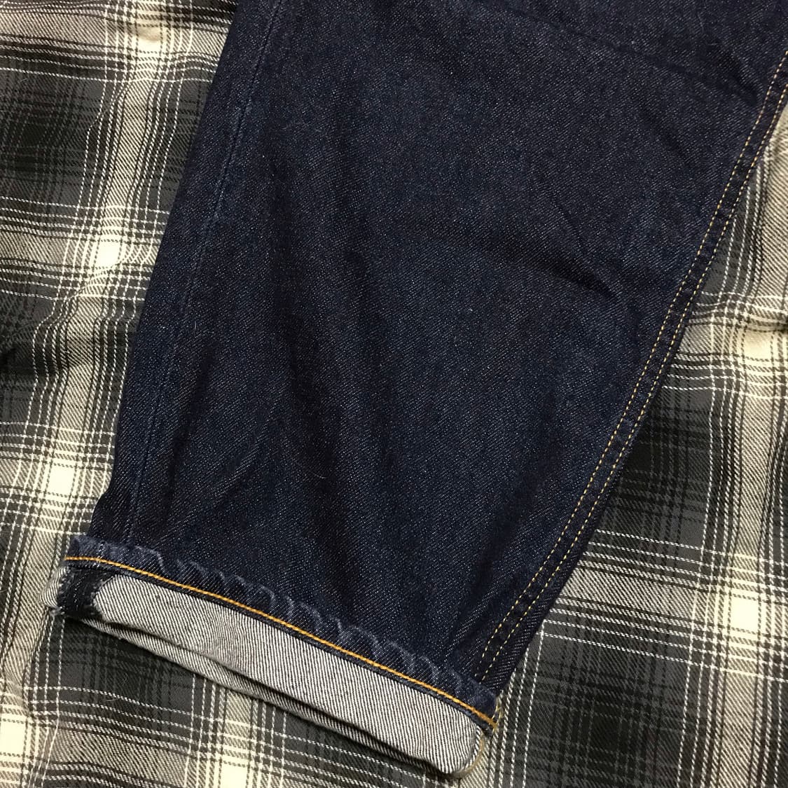 Gu 재팬 와이드 테이퍼드 생지 진청 상품이미지2