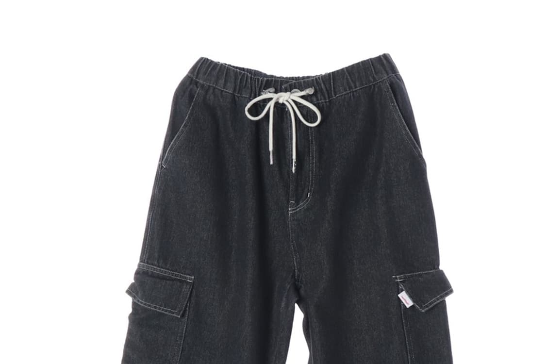 오디너리홀리데이 와이드 밴딩 카고 데님 팬츠 상품이미지3