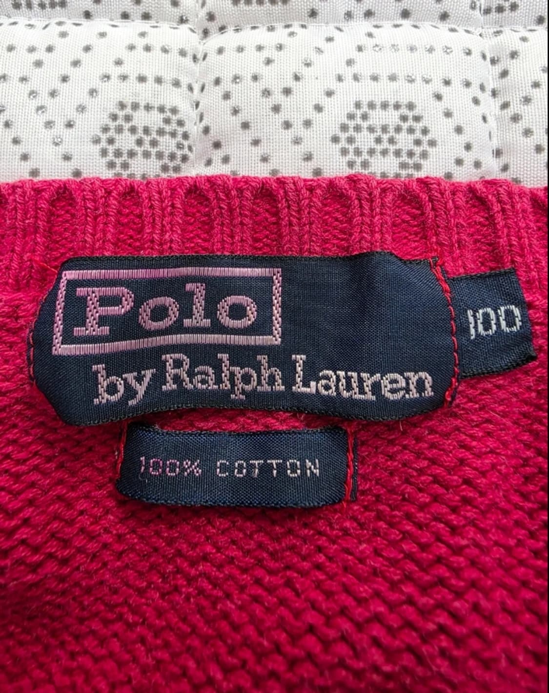 폴로 랄프로렌 레드 크루넥 니트 100 상품이미지7