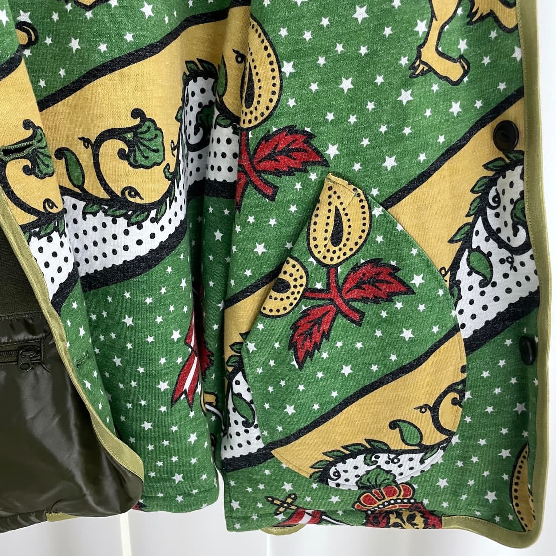 카키 리버시블 패턴 블루종 상품이미지7