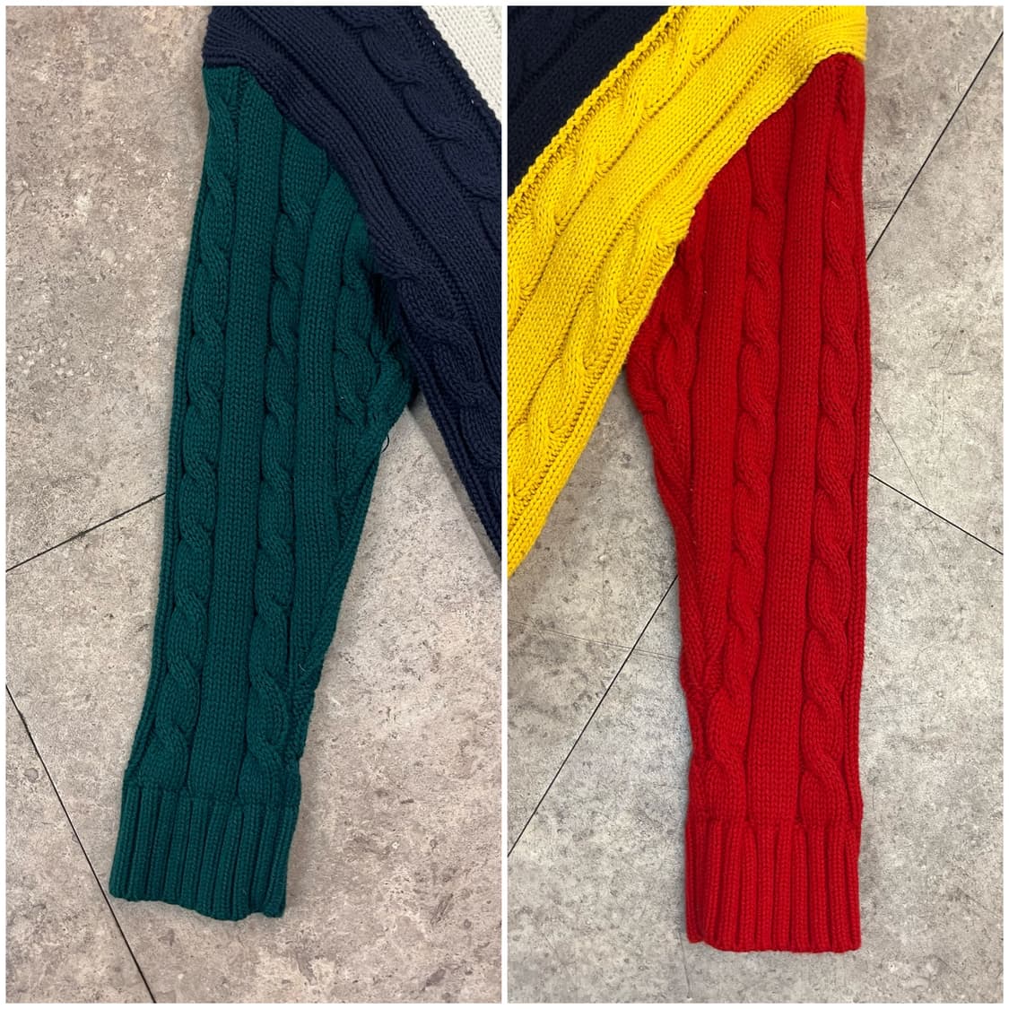 타미힐피거 배색 니트 네이비 L #csz3224 상품이미지8